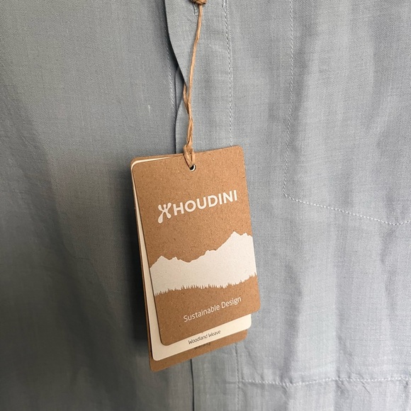 Houdini Tree Shirt Button-Up Men’s Small in Breeze Blue NWT - Picture 2 of 4